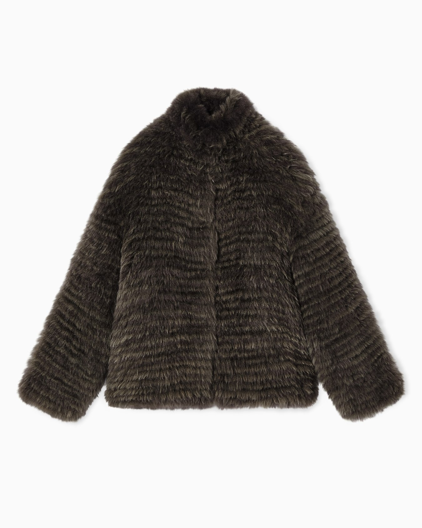 Two-tone cashmere oversized blouson | Armani US