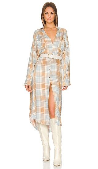 Leo Button Down Tunic in Georgetown Plaid | Revolve Clothing (Global)