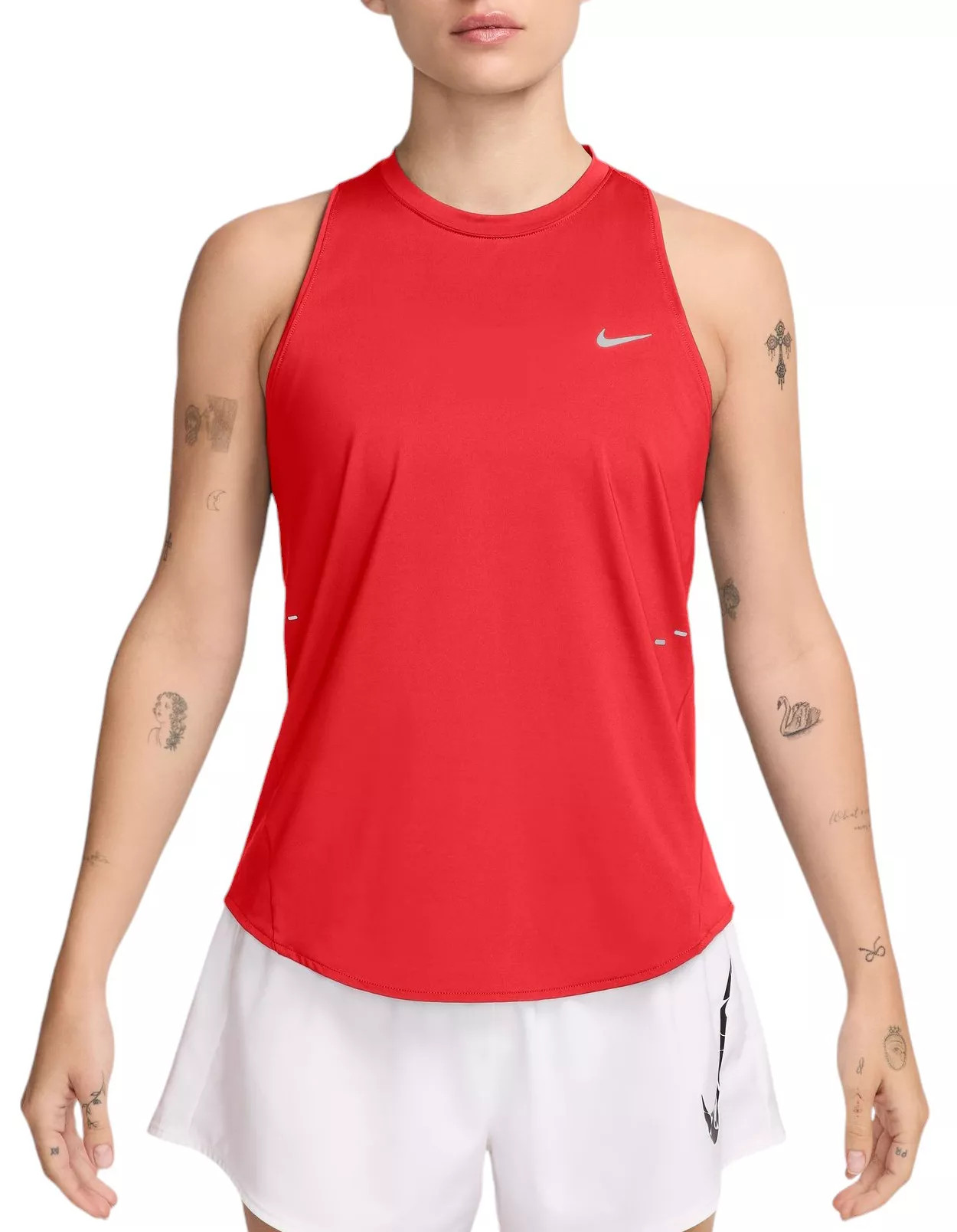 Nike Women's Swift Dri-FIT Running Tank Top, Large, Lt Crimson/Reflective Slv | DICK'S Sporting Goods