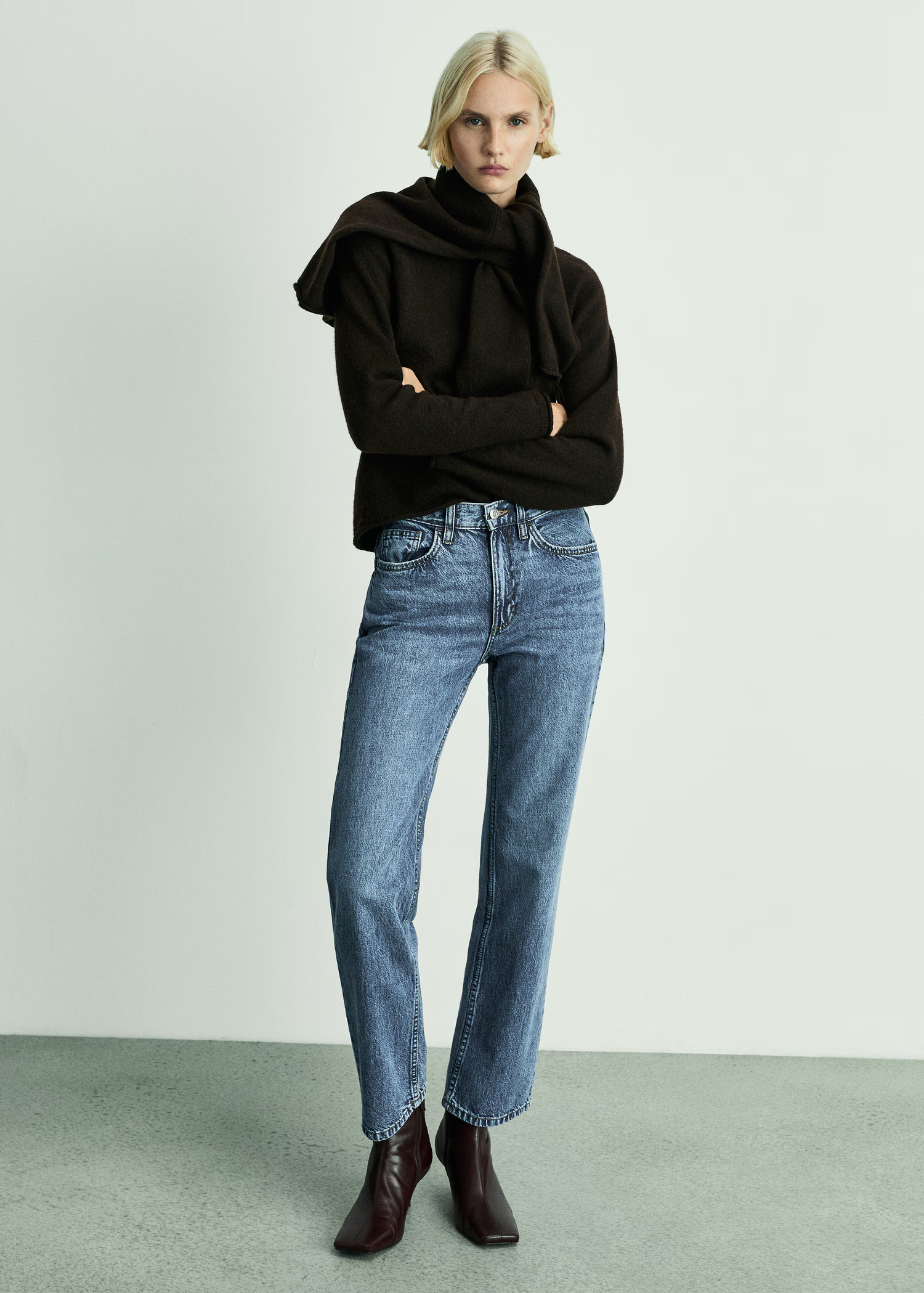 Matilda medium-rise straight-fit jeans - Women | MANGO USA | Mango (US/MX/AU)