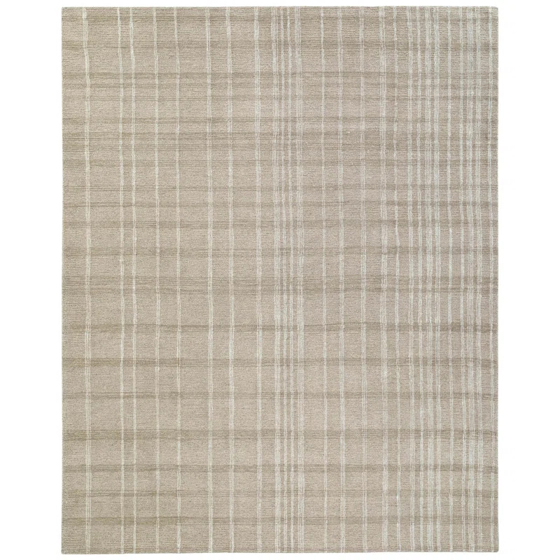 Sanura Hand Tufted Wool Taupe Rug | Birch Lane