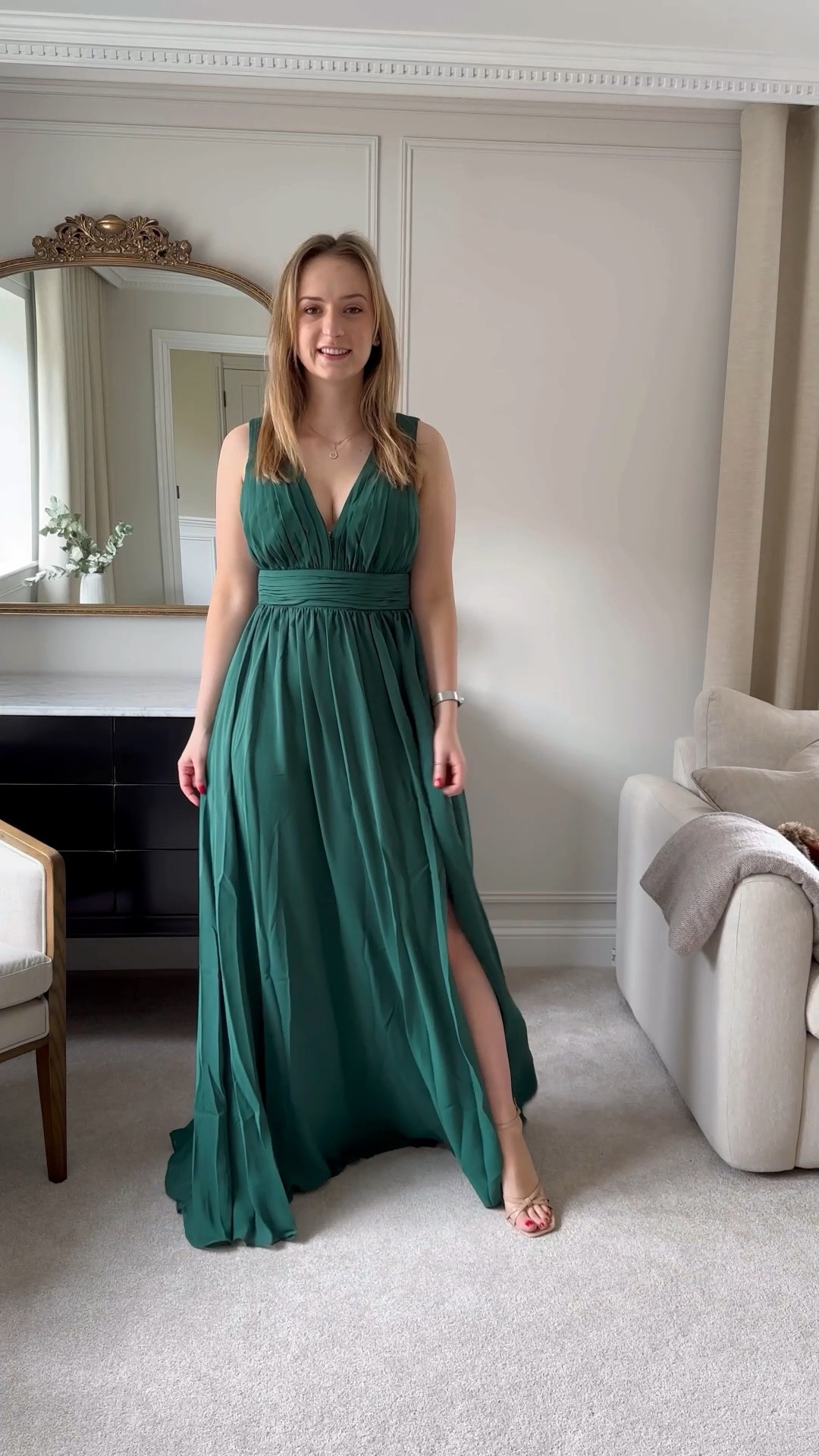 Asos green bridesmaid dress hotsell