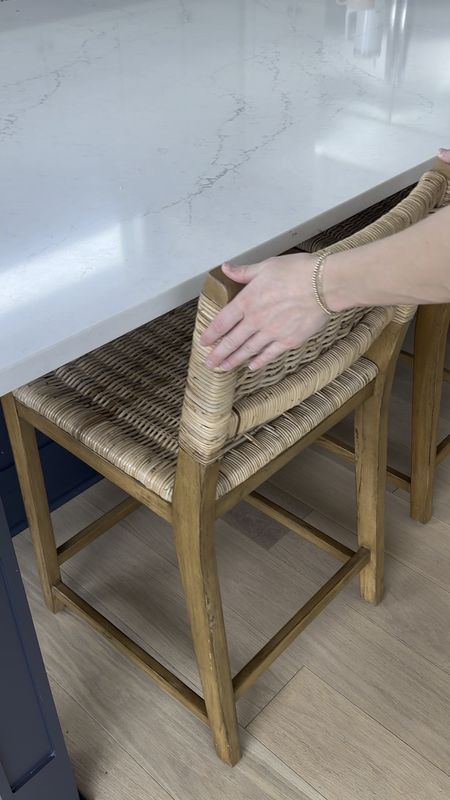 Our woven counter stools, the texture and durability is perfect!