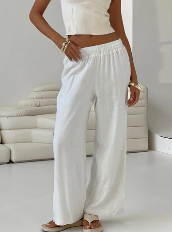 Louis Pants White | Princess Polly US