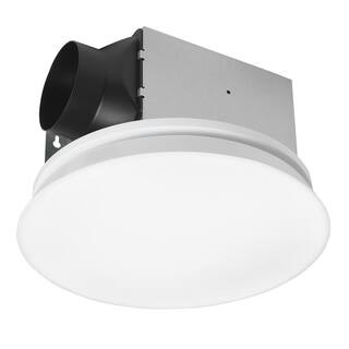 80 CFM 1.1 Sones Ceiling/Wall Bathroom Exhaust Fan with Adjustable CCT LED and Night Light | The Home Depot