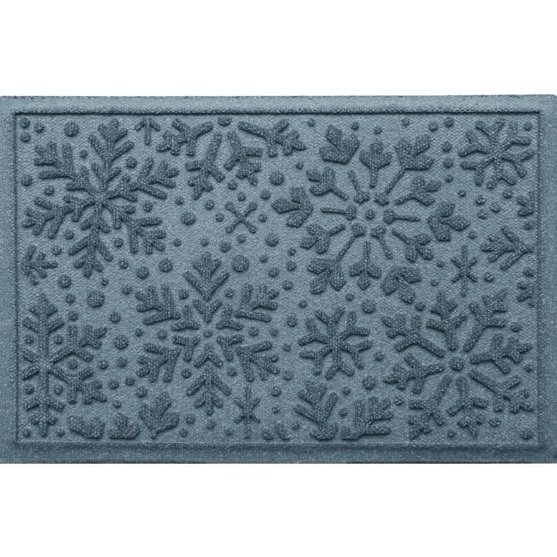 1'8"x2'6" Aqua Shield Snowflake Door Mat Bluestone - Bungalow Flooring | Target