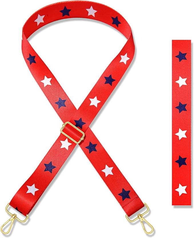 USA Purse Strap Replacement Red White and Blue 4th of July Crossbody Purse Strap Star Shoulder Ba... | Amazon (US)