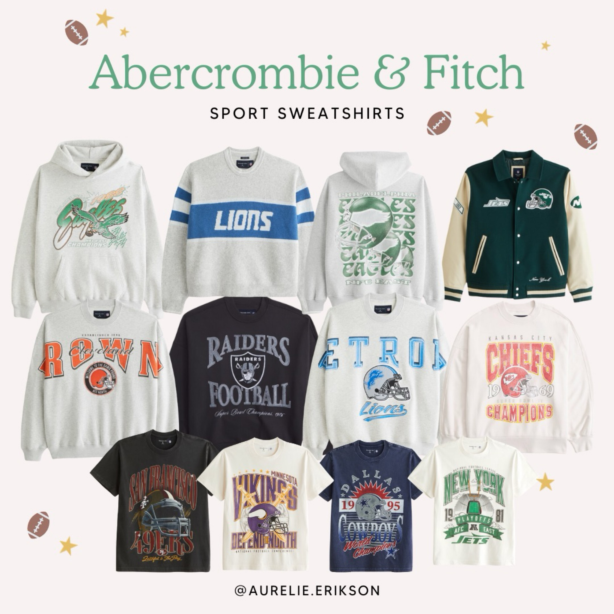 Who’s ready for some FOOTBALL? 🏈 I am 🙋🏻‍♀️ Abercrombie makes the best football sweatshirts, I’m obsessed with mine! On sale here using the link 🫶🏼

#LTKSeasonal #LTKStyleTip #LTKFallSale