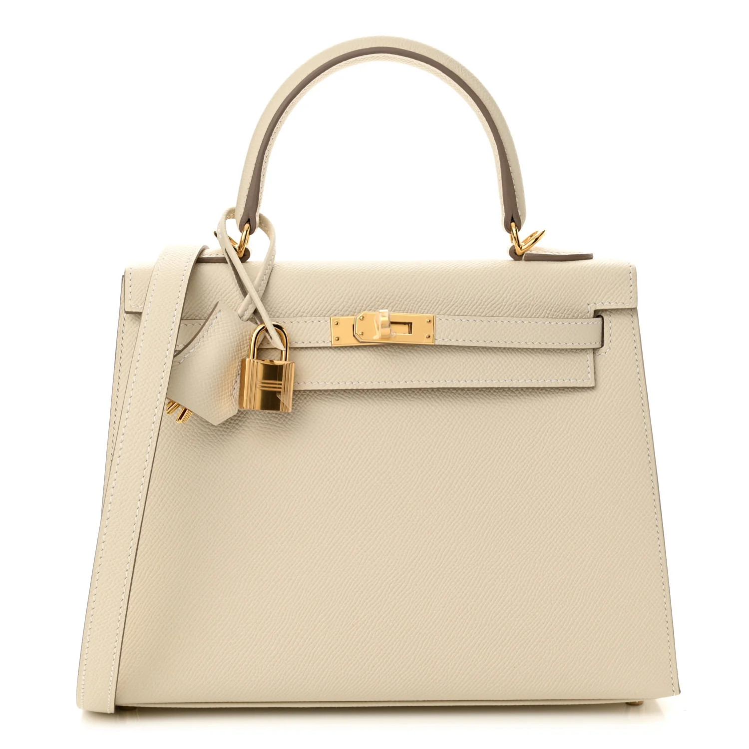 Epsom Kelly Sellier 25 Craie | FASHIONPHILE (US)