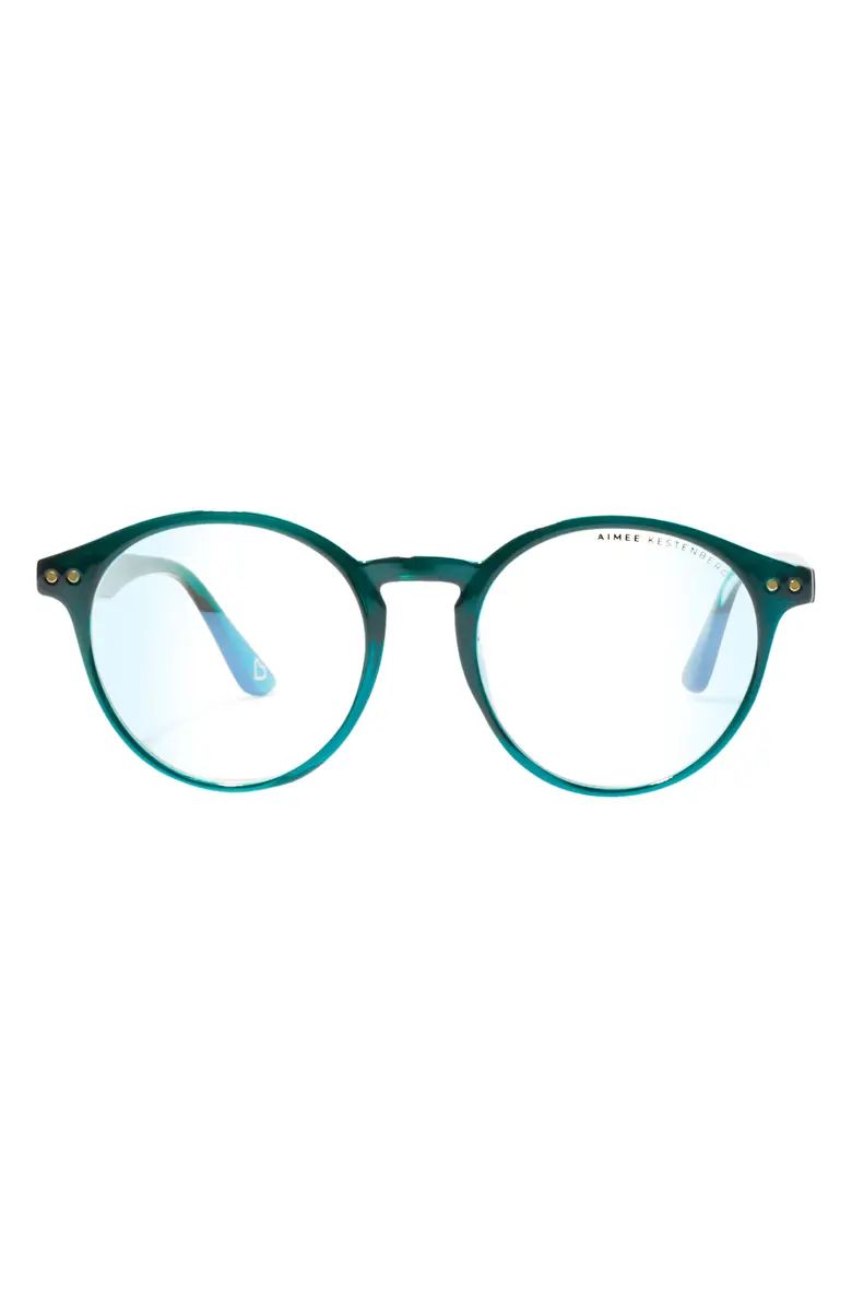 Aimee Kestenberg Ludlow 50mm Round Blue Light Blocking Glasses | Nordstrom | Nordstrom