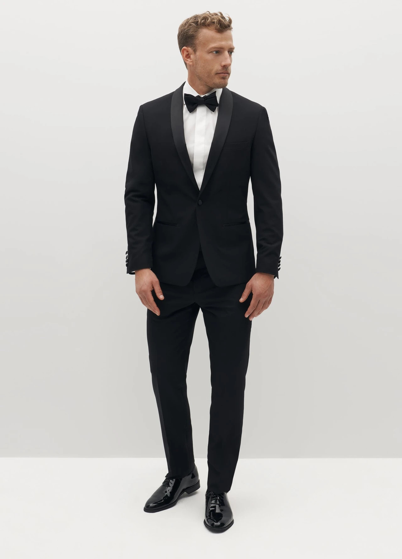 Men's Shawl Lapel Black Tuxedo | SuitShop