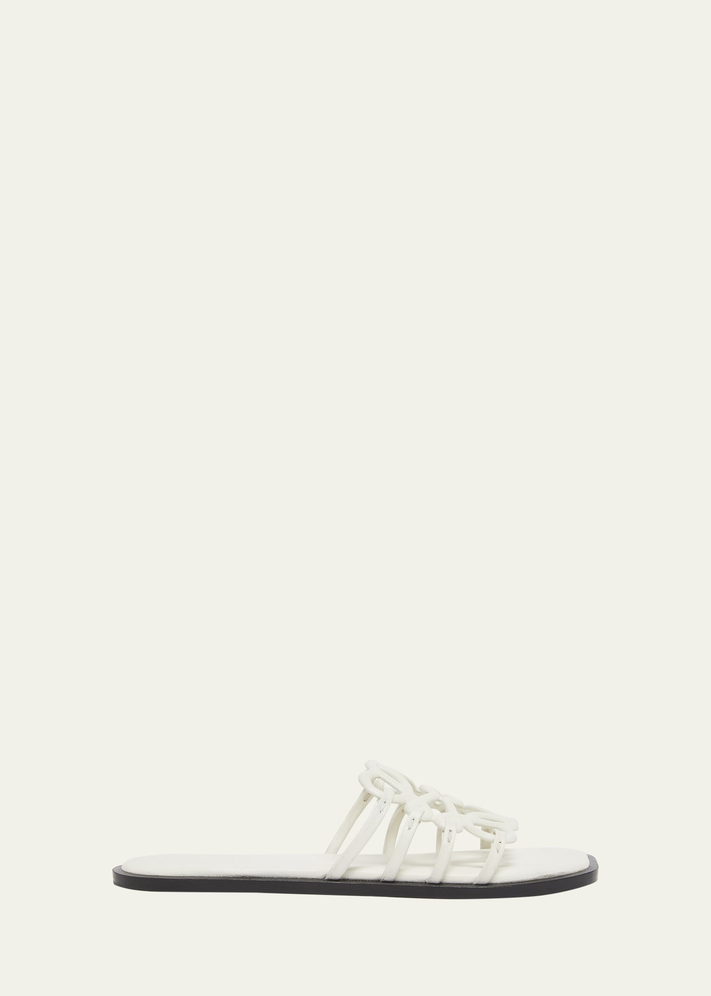 Loewe Petal Leather Anagram Slide Sandals | Bergdorf Goodman