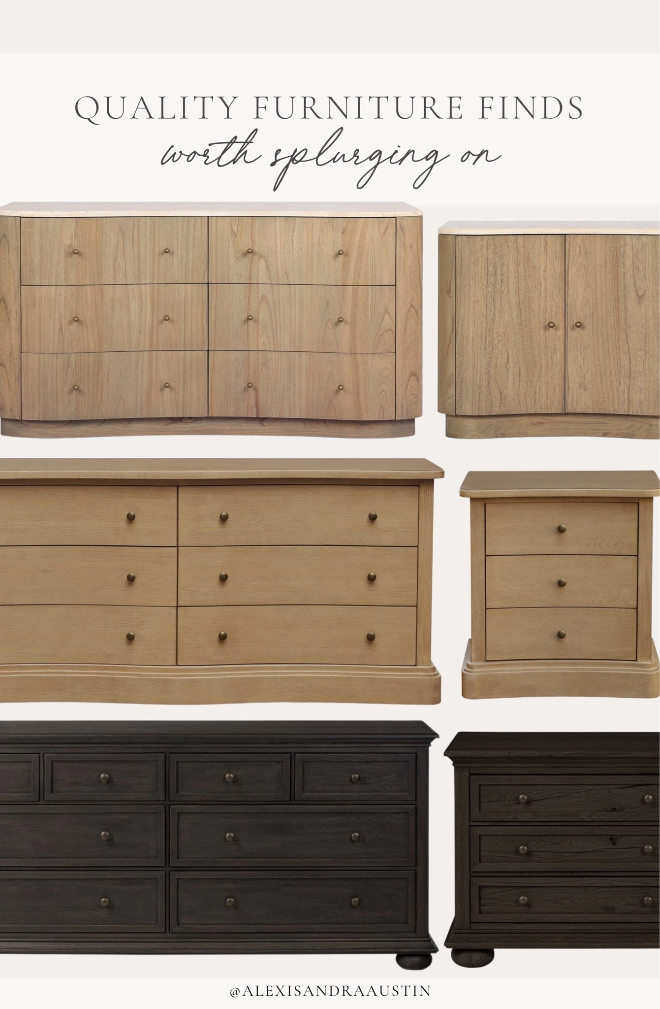 Rounding up all of my favorite furniture finds worth splurging on! From light and bright wood tones to dark and moody favorites for a collected and timeless space. 

Home finds, neutral home inspo, furniture favorites, neutral wood tones, dresser details, nightstand favorites, light and bright, dark and moody, bedroom refresh, Lumens, Kathy Kuo Home, Perigold, Wayfair, shop the look!

#LTKSeasonal #LTKHome