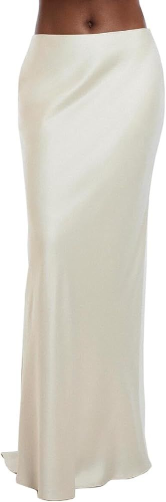 BCBGMAXAZRIA Women's A Line Satin Maxi Skirt | Amazon (US)