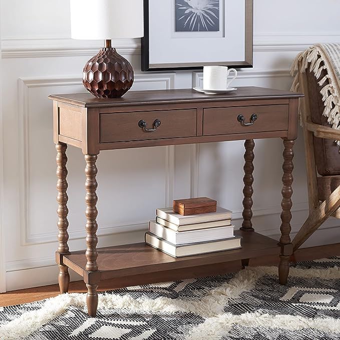 Safavieh Home Collection Athena Brown 2-Drawer Console Table, 0 | Amazon (US)