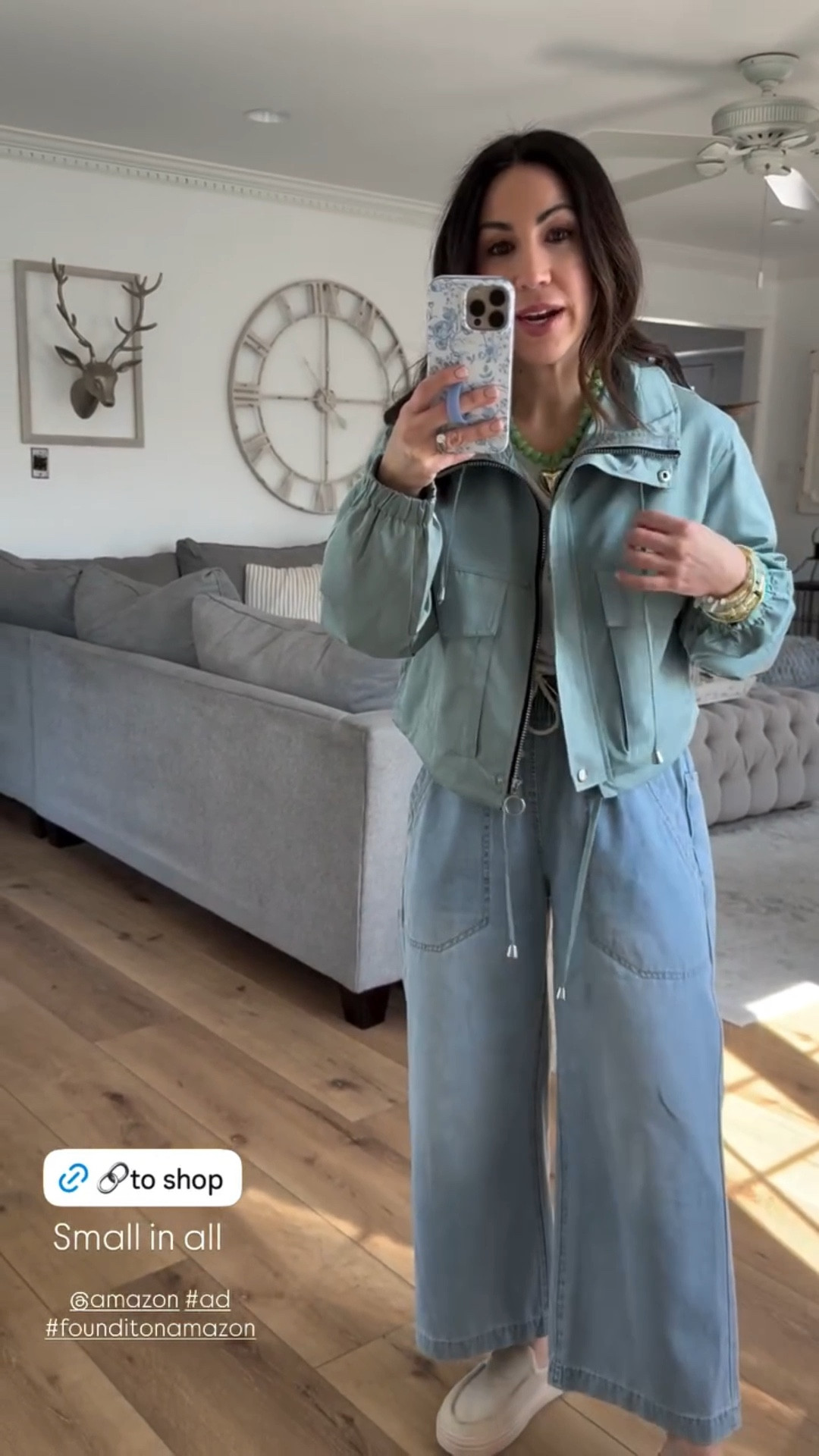 Small spring jacket. Small drawstring jeans. Shoes TTS. @amazon #ad #founditonamazon

#LTKSaleAlert #LTKOver40