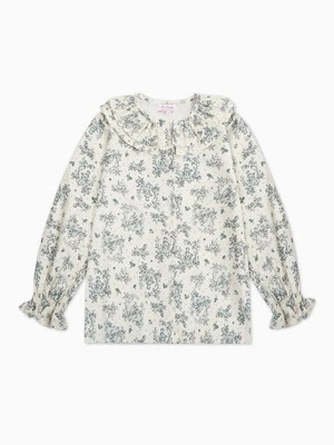 La Coqueta US Store Green Toile Du Jouy Lila Long Sleeve Girl Shirt - Green Toile Du Jouy Lila Long Sleeve Girl Shirt | Shop.com