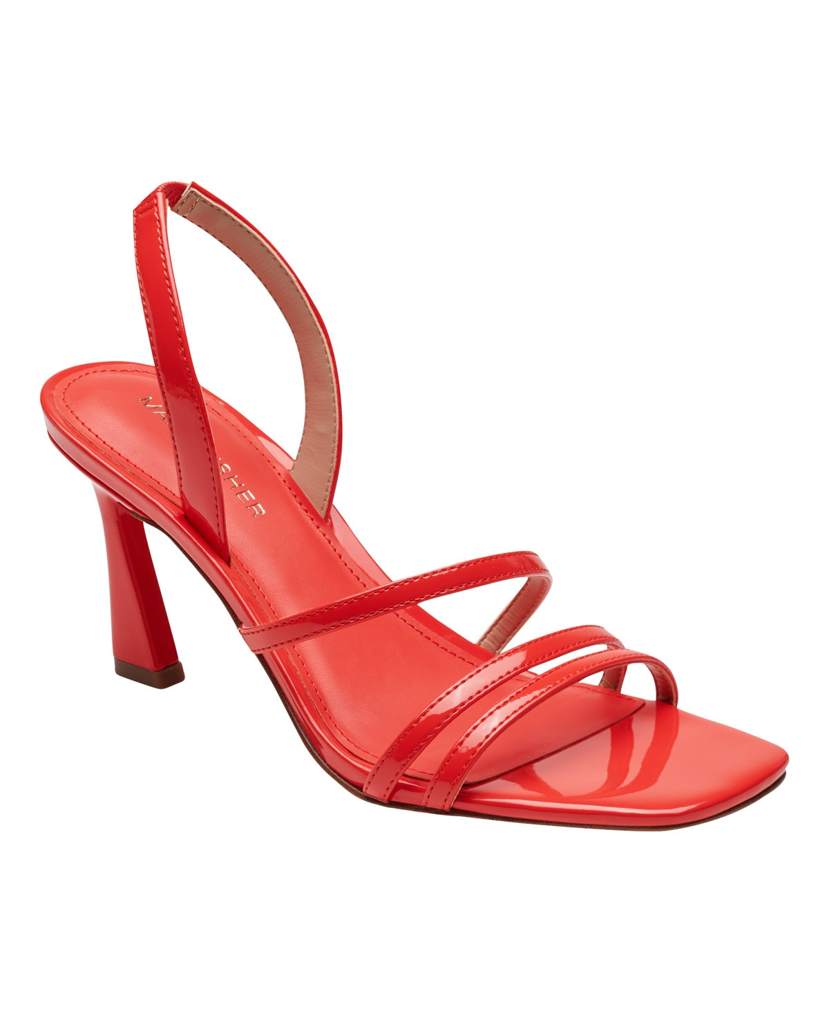Marc Fisher Women's Nalina Strappy Slip-On Sandals - Red Patent | Macy's