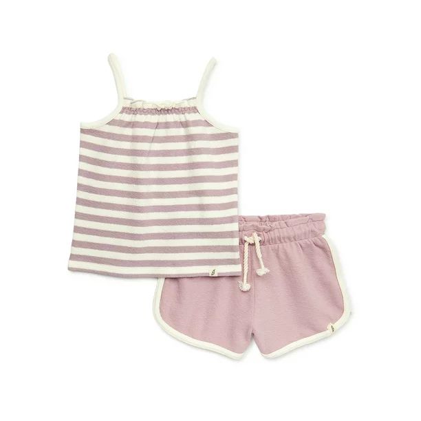 easy-peasy Baby and Toddler Girl Strappy Tank Top and Shorts Set, 2-Piece, Sizes 12M-5T | Walmart (US)