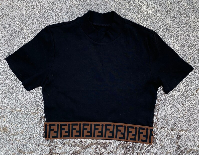 Sexy Crop Top Designer Inspired, Trendy Crop Top, Slim Top, Women Top, luxury top, cc, Fendi top | Etsy (US)