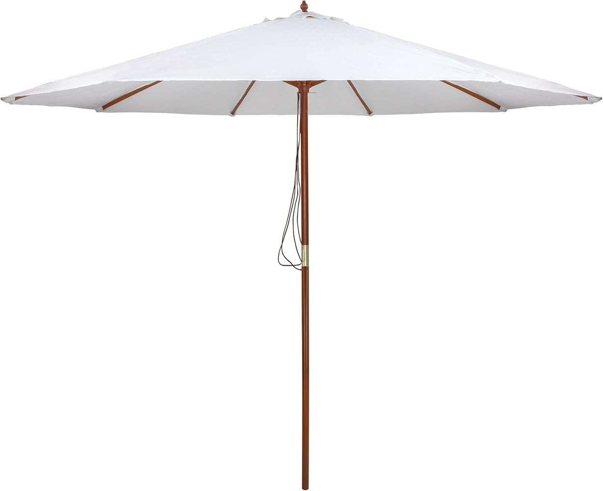 Northlight Outdoor Patio Market Umbrella with Wooden Pole - 8.5' - White | Amazon (US)