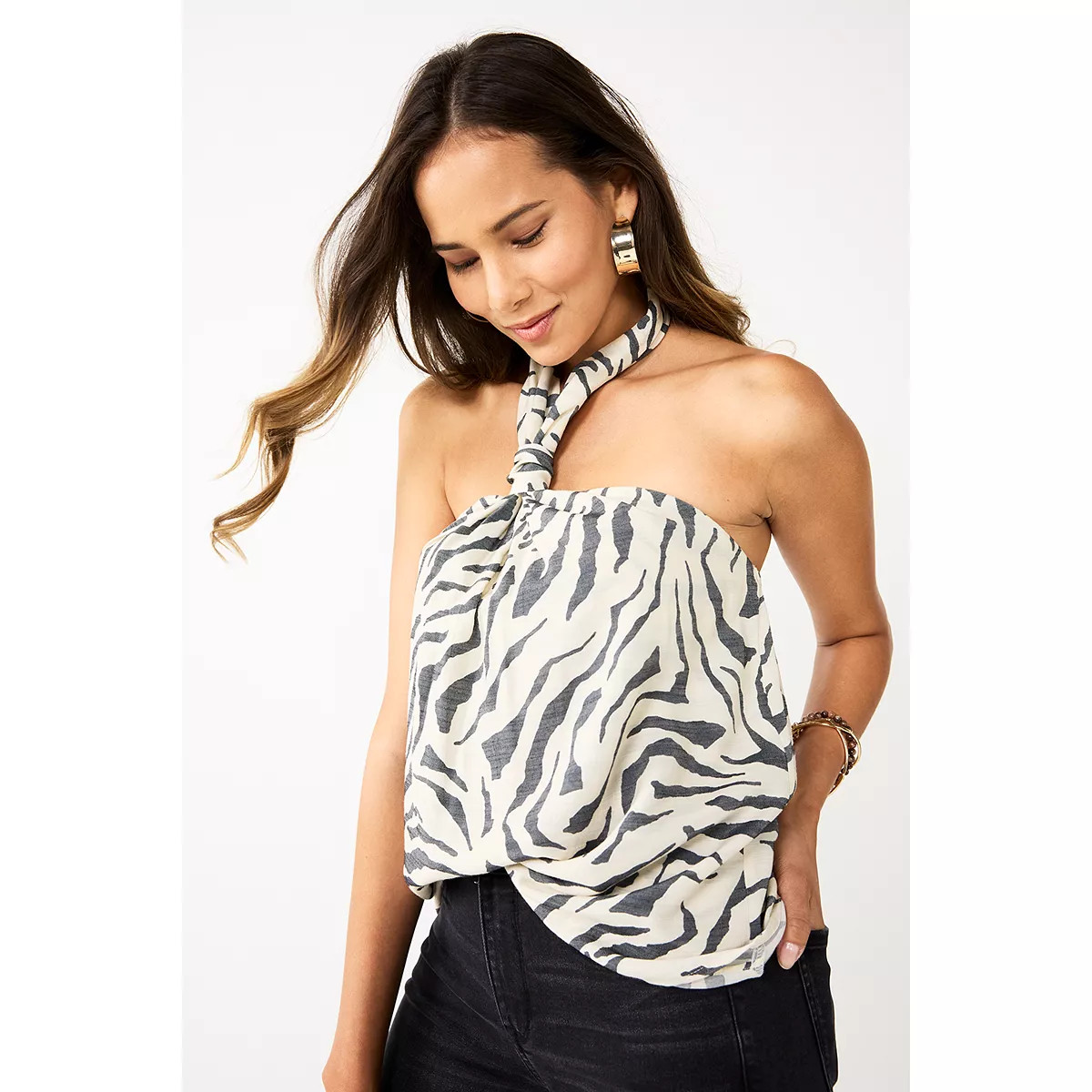 Women's Nine West Knot Halter Blouse | Kohl's