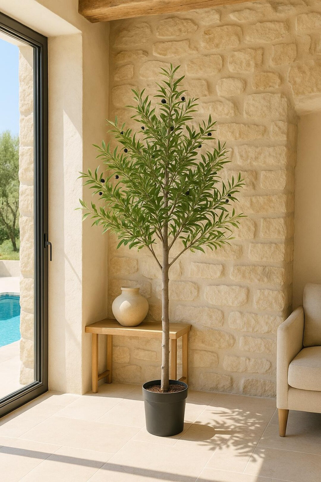 Artificial Olive Tree – Realistic Decorative Plant, Indoor Mediterranean Tree, Modern Provence ... | Etsy (US)