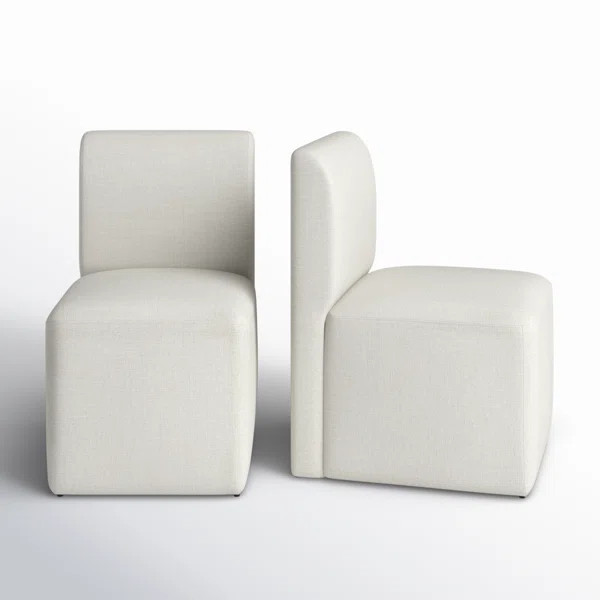 Bralan Polyester Blend Upholstered Back Dining Chair with Casters | Wayfair North America