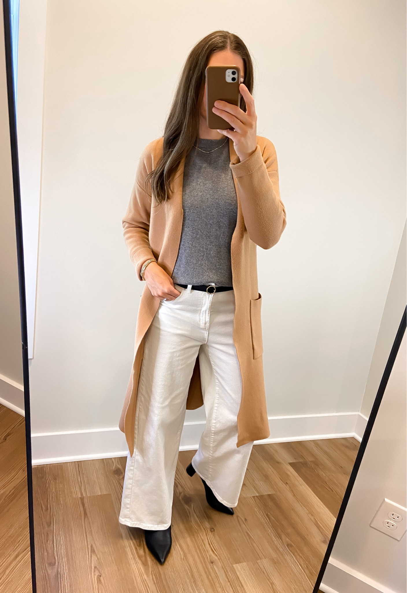 Wide leg jeans outfit with a Coatigan for Fall and Winter!

#LTKstyletip #LTKshoecrush