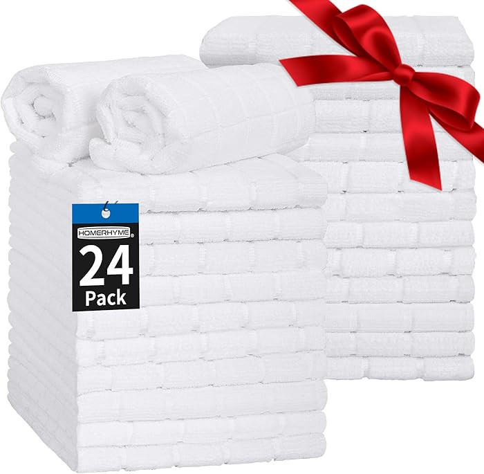 HOMERHYME Hand Towels for Bathroom, 24 Pack 25''*15'' Microfiber Bath Hand Towels, Quick Dry Lint... | Amazon (US)
