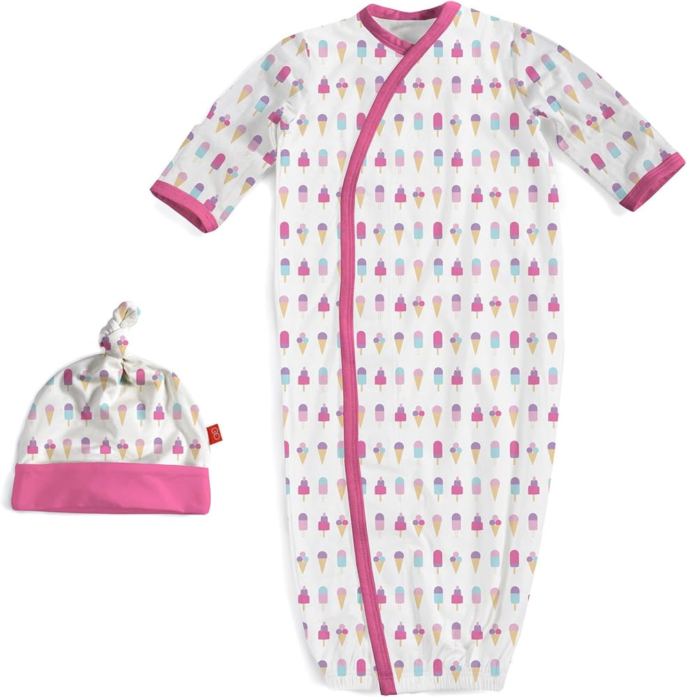Magnificent Baby Baby Magnetic Modal 2 Piece Gown and Hat Set | Amazon (US)