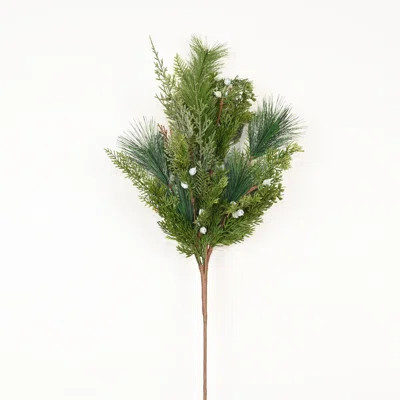 36" Artificial Cypress Pine Needles Leaves Berry Branch For Vase Filler, Farmhouse Long Stem Foliage Sprays, Winter Christmas Day Holiday Home Office | Wayfair North America