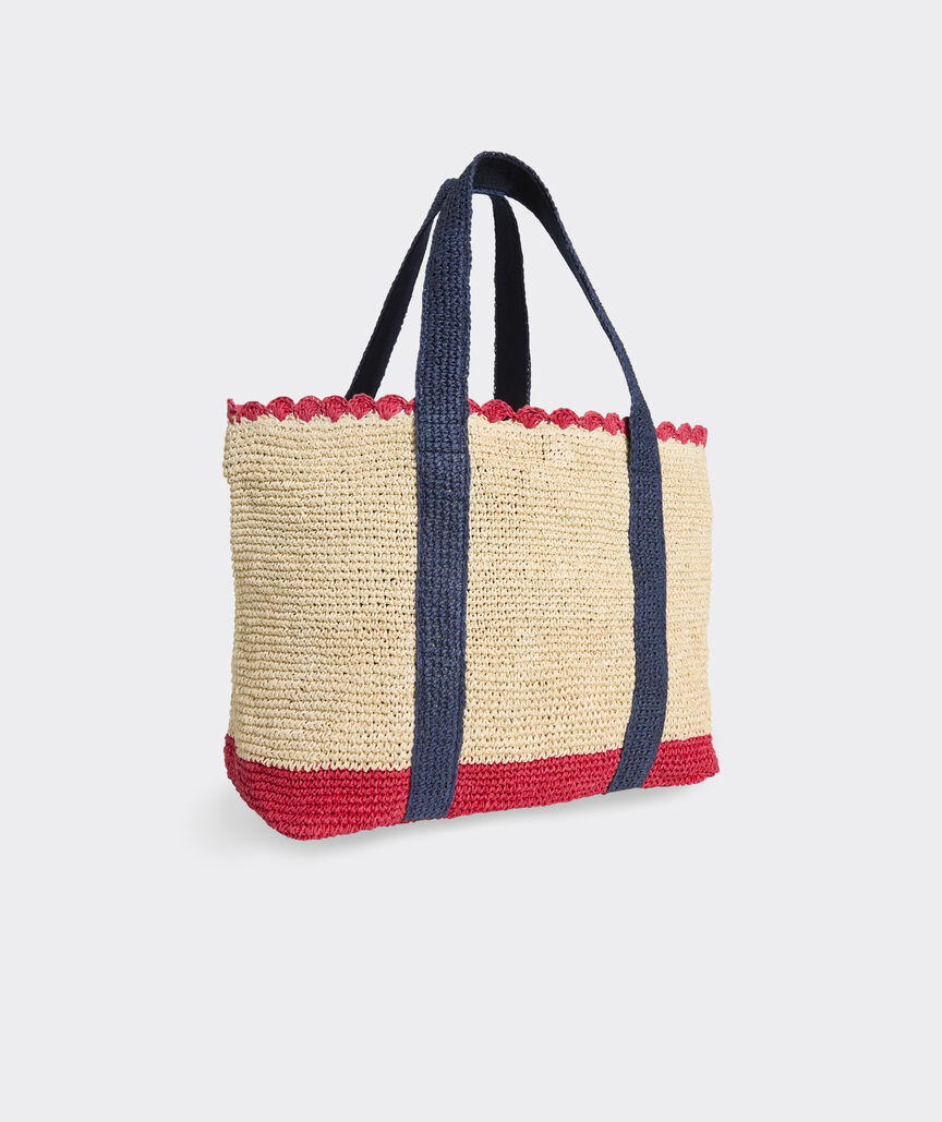 Medium Raffia Tote | vineyard vines