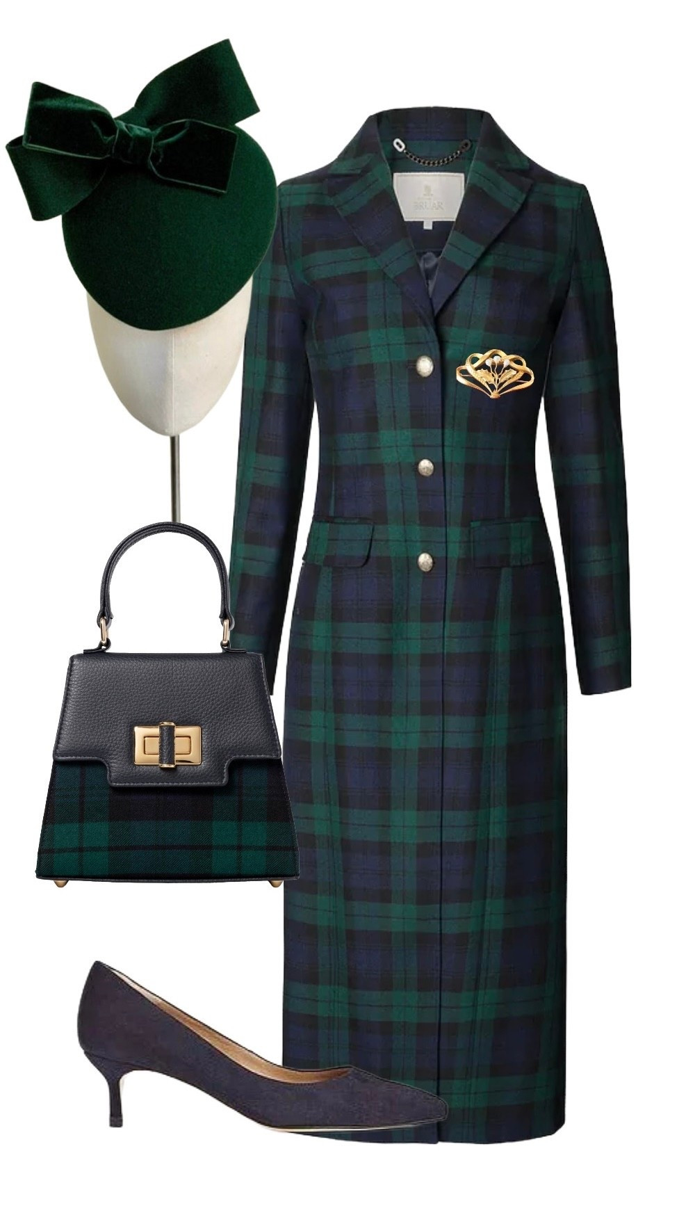 Royal inspired autumn winter fashion - which also happens to be THE perfect Christmas Day outfit…

Partner this stunning blackwatch wool tartan single breasted coat from House of Bruar with the Mabel blackwatch tartan handbag by Emmy London and navy suede Audrey kitten heel shoes from LK Bennett London (25% off all shoes & boots ends tonight, but if you miss that use my 15% discount code: REBECCALIPKINAUTHOR15 on all full price styles)…I’ve also added a selection of Emmy London’s navy, green and blackwatch tartan shoes, so check the products list.  

Finishing touches are this adorable bottle green felt bow fascinator from Gorgeous Hats (also available in navy) and antique Art Nouveau Gold Thistle Brooch with pearls (great present! click on product to take a closer look) both available from Etsy.
👑 Capture royal elegance at its best this season!


#coatseason #handbag #tartan #royalfashion #classyoutfit #christmasoutfit #LTKChristmas

#LTKluxury #LTKuk #LTKautumn