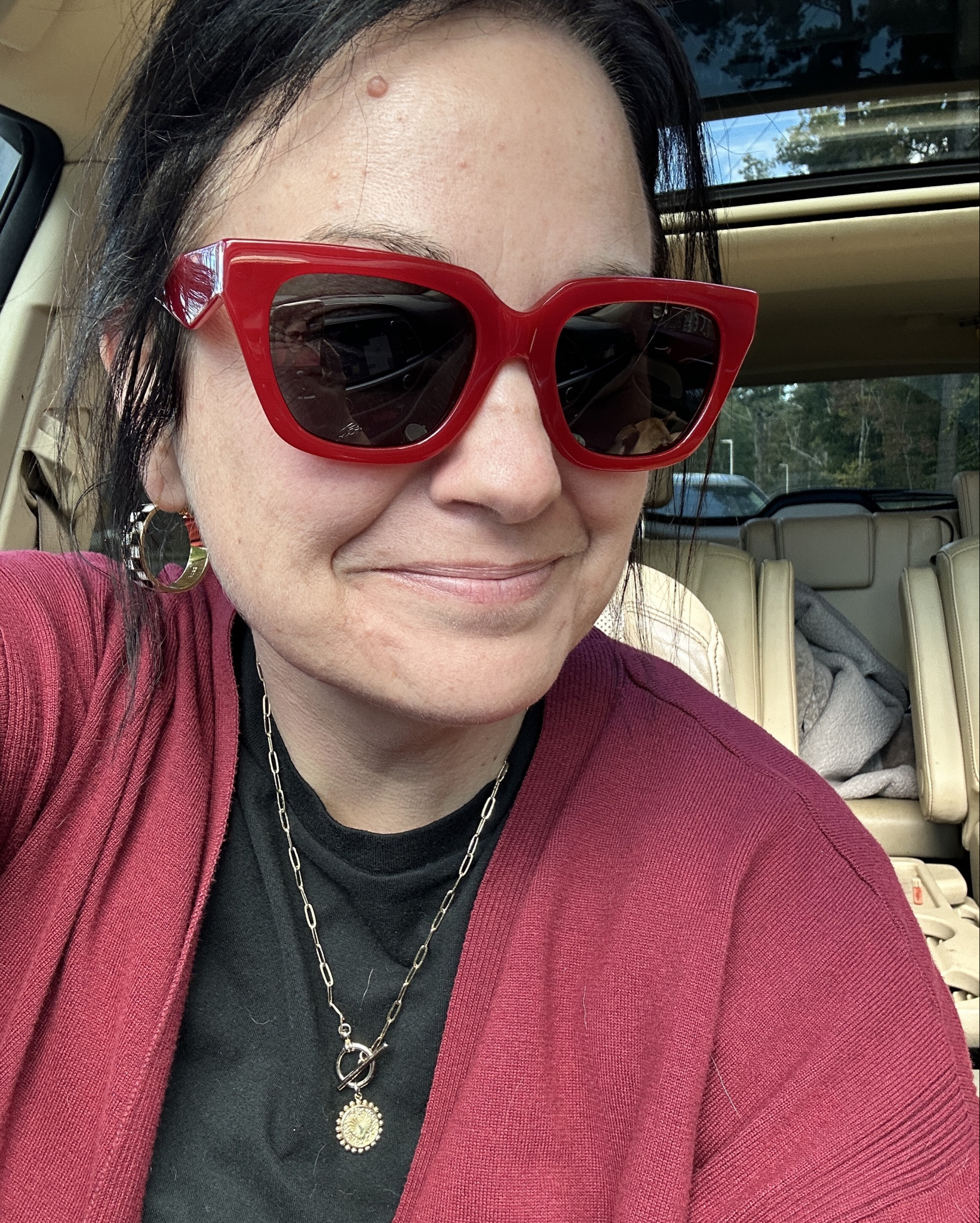 What great sunnies for that pop of color! 

#LTKMidsize #LTKOver40 #LTKFindsUnder50