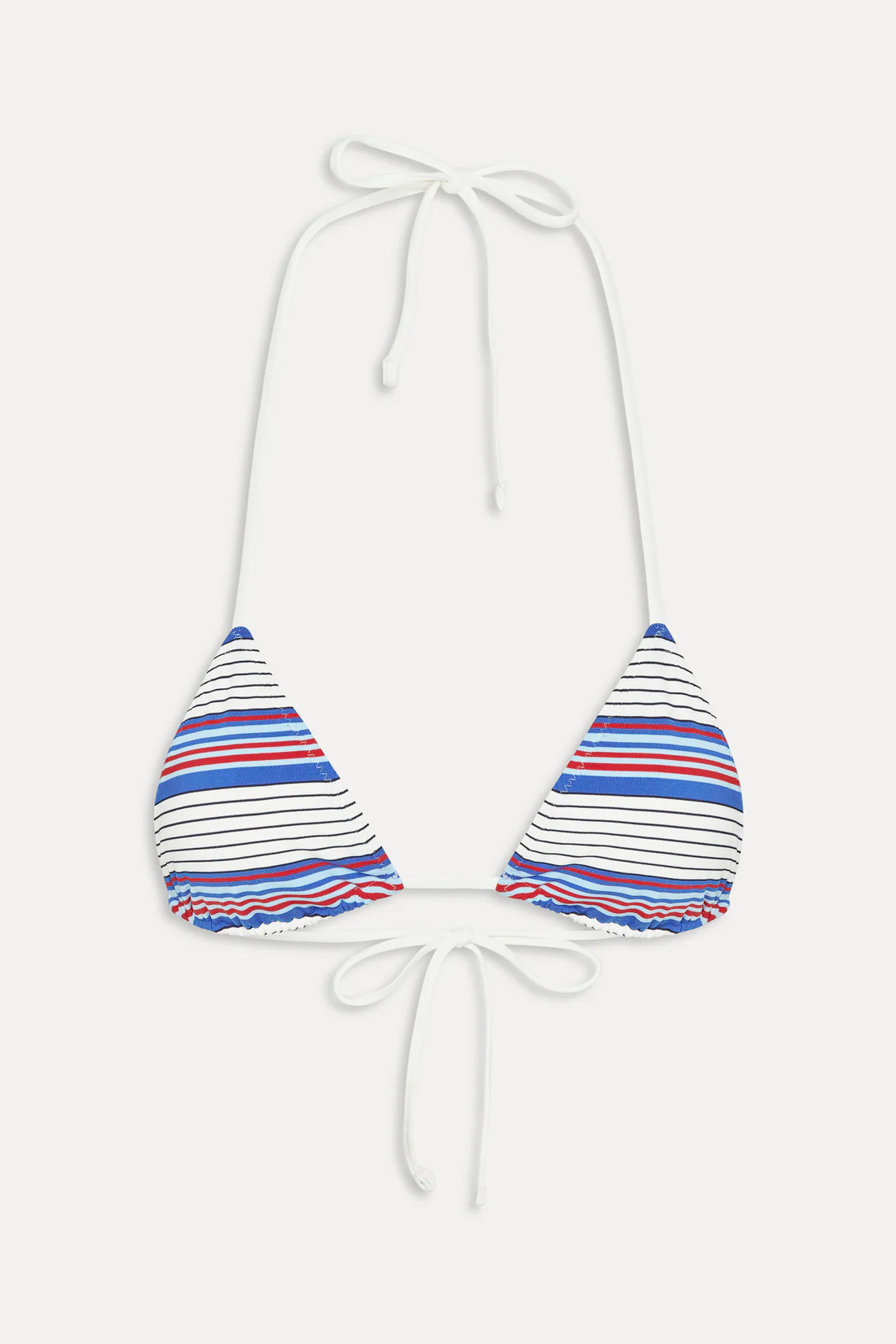 Nick Striped Triangle Bikini Top - St. Tropez Stripe | Frankies Bikinis