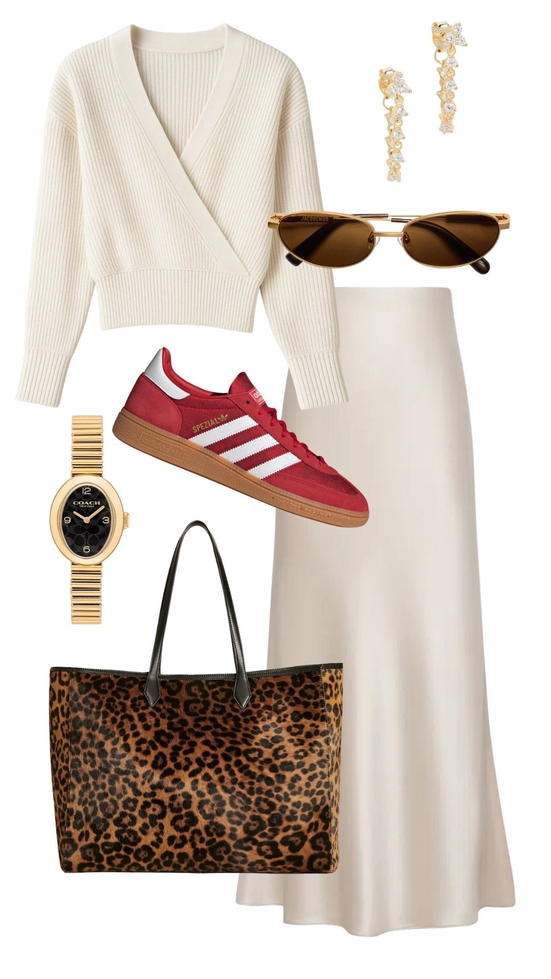 What to Wear (Waisted Editon) - Day to Night ☀️ 🌙  swap out the sneakers and tote for a pair of patent pumps + a punchy clutch for evening!

#LTKootd #LTKFindsUnder100 #LTKSeasonal