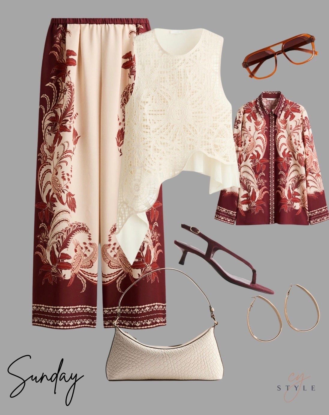 Loving printed pants for the summer! This is a set but you know I love to break it up. The crochet top is your new elevated white tee! 
H&M

#LTKootd #LTKOver40 #LTKWorkwear