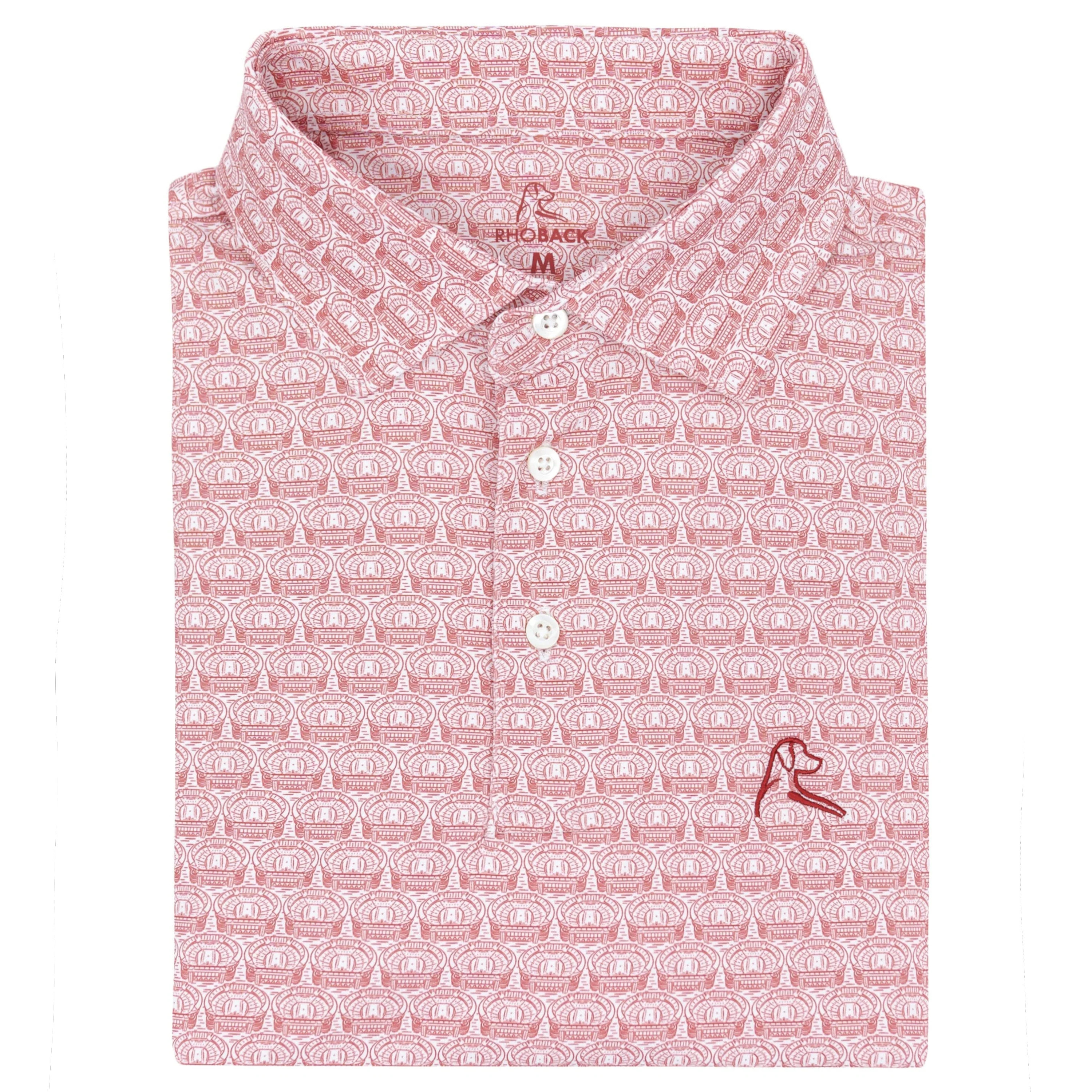 The Alabama Saban Field at Bryant-Denny Stadium™ | Collegiate Polo | The Alabama Saban Field at Bryant-Denny Stadium™ - White/Carmine Red The Bryant-Denny Stadium | White / M | RHOBACK