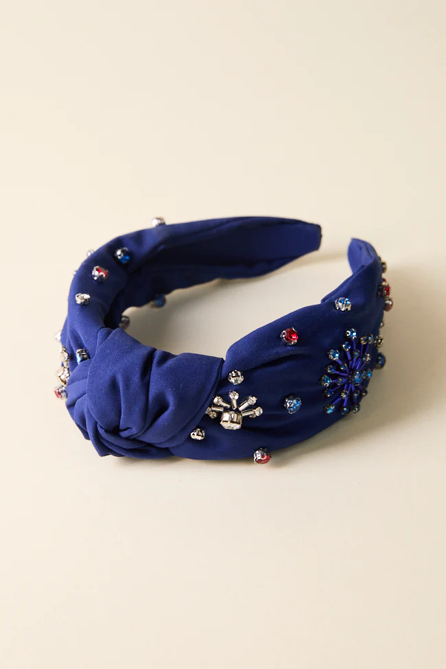 Navy Fireworks Headband | Pink Lily