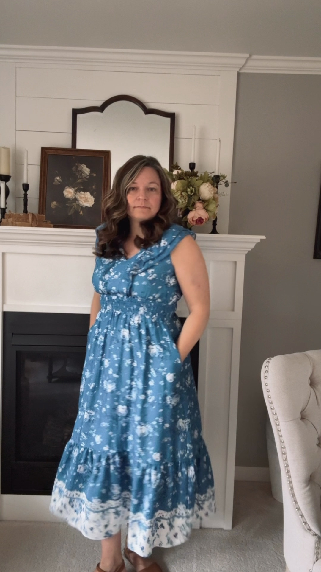 There’s something so classic and timeless about blue and white maybe because I think of blue ware dishes. I don’t know, but I love this dress. The fabric is so soft and comfortable. The fit is amazing and forgiving. It’s true to size and comes in multiple colors. ￼

#LTKgrwm #LTKdayinmylife #LTKSeasonal