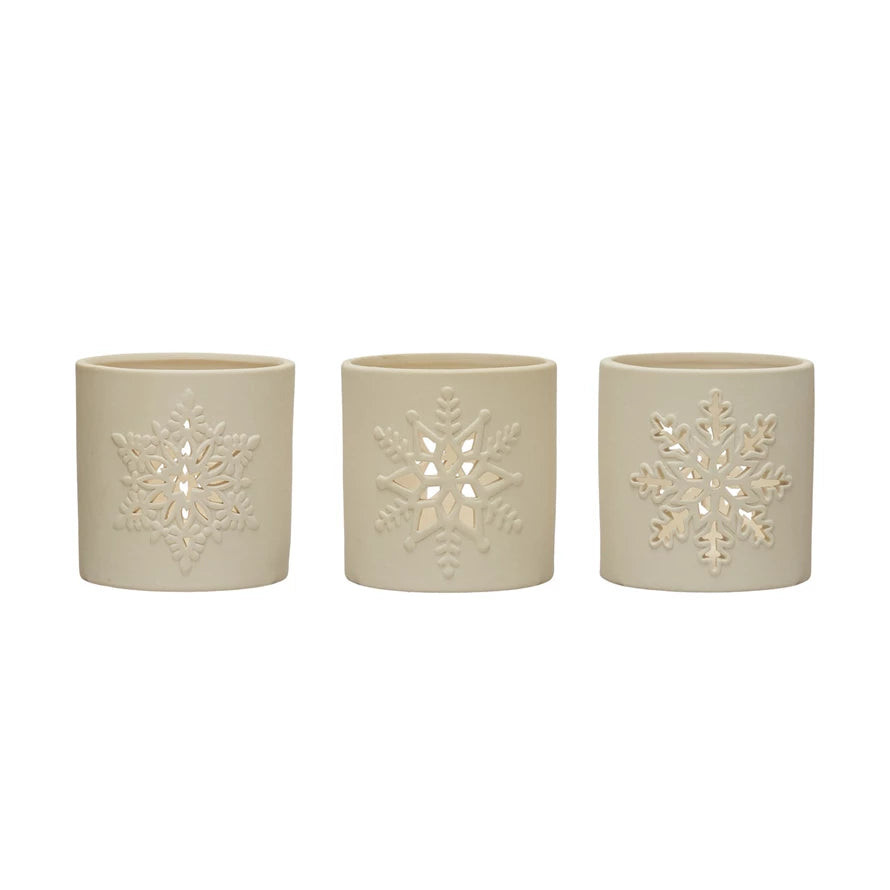 Snowflake Tealight Holder Set | Modern Locke