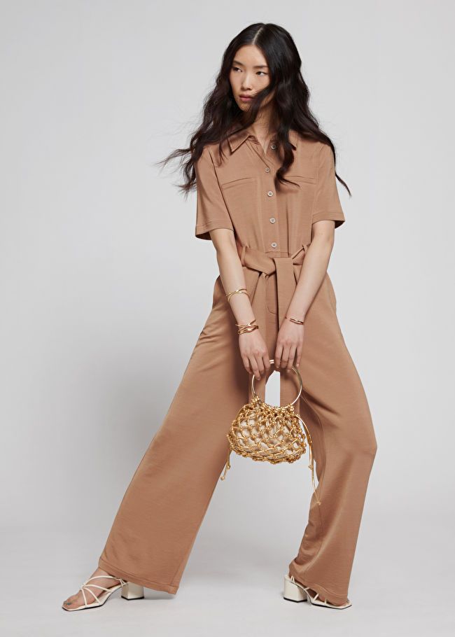 Belted Short Sleeve Jumpsuit | & Other Stories US