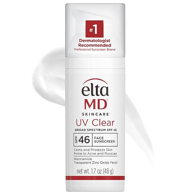 EltaMD UV Clear Face Sunscreen, Oil Free Sunscreen with Zinc Oxide, Dermatologist Recommended Sun... | Amazon (US)