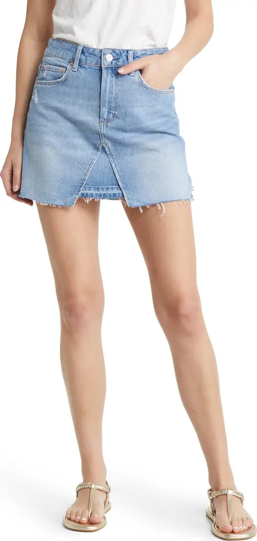 Jessie Raw Hem Denim Skirt | Nordstrom