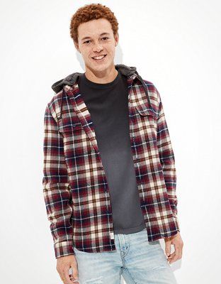AE Flannel Hoodie | American Eagle Outfitters (US & CA)