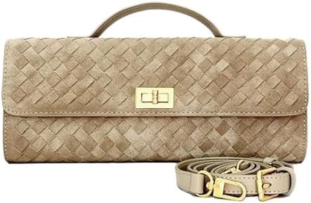 Woven Suede Clutch Purse for Women – Crossbody or Shoulder Evening Bag for Weddings, Parties, D... | Amazon (US)