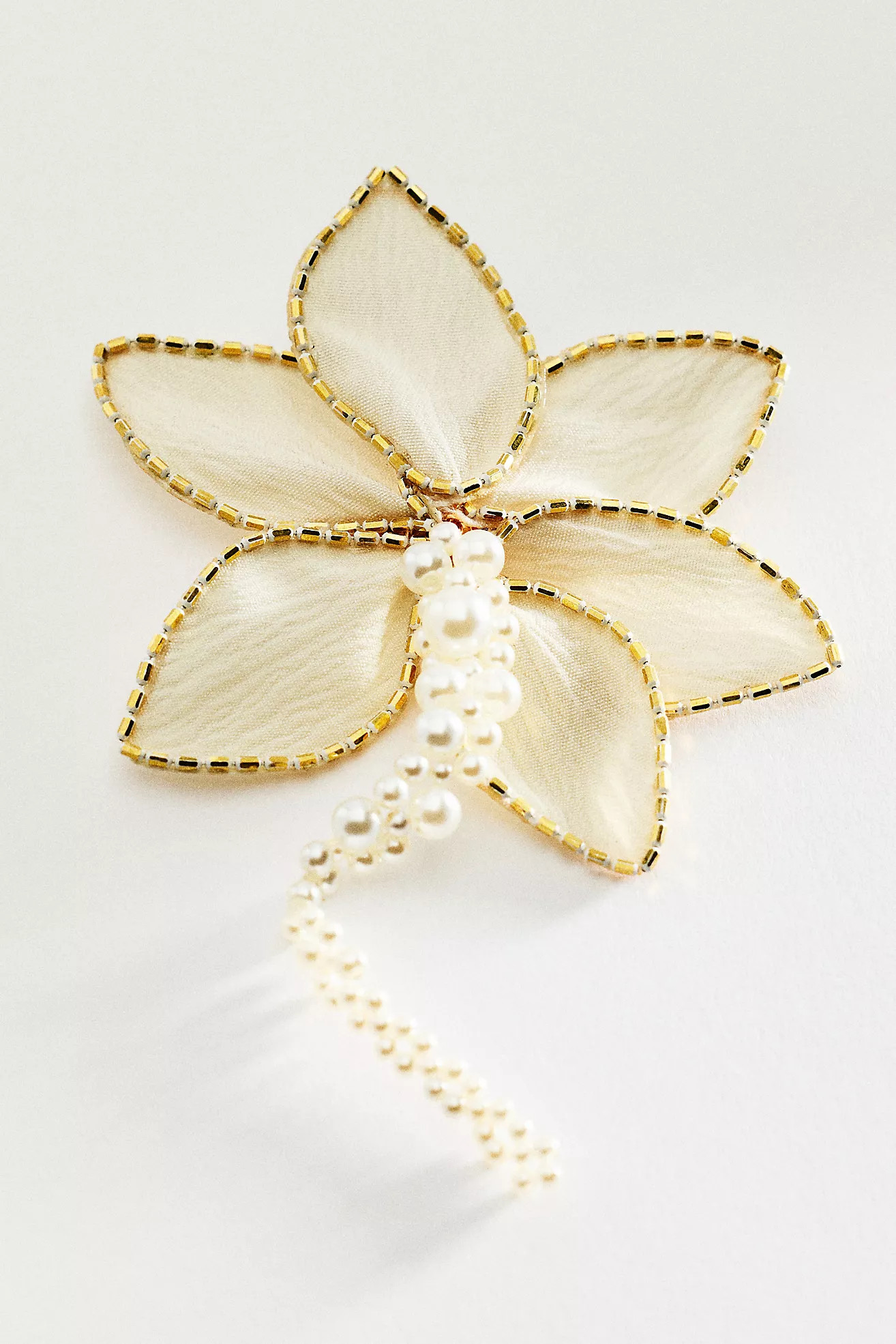 Beaded 3D Floral Brooch | Anthropologie (US)