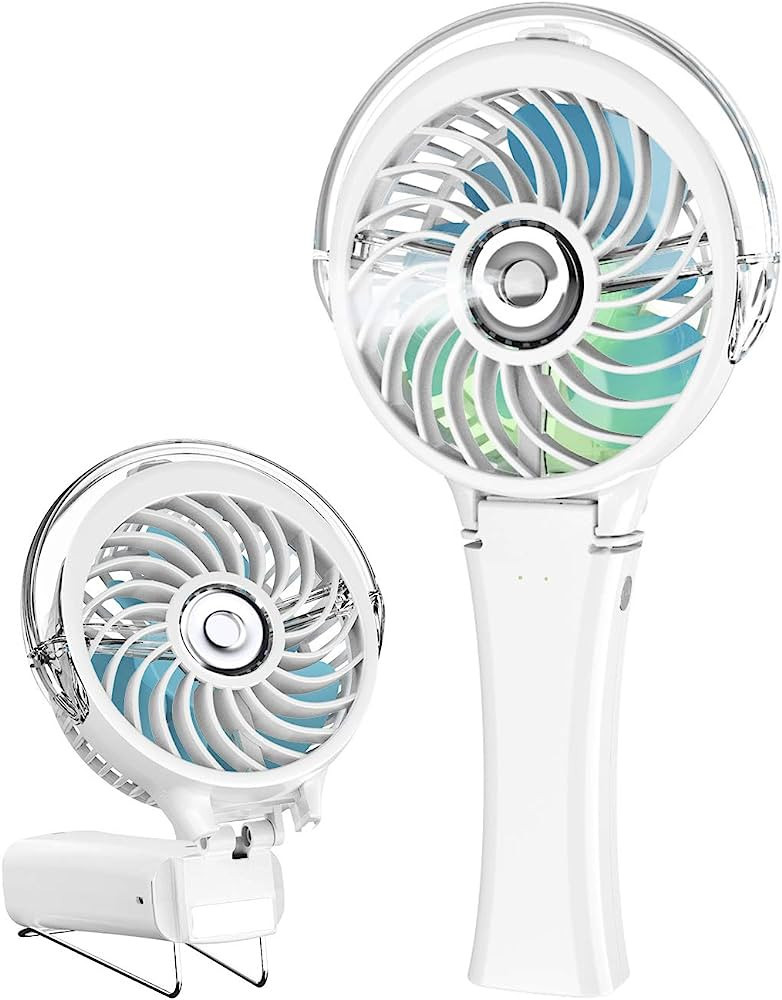 HandFan Portable Misting Fan, Handheld Mister Fan, USB Rechargeable Personal Mist Fan, Battery Op... | Amazon (US)