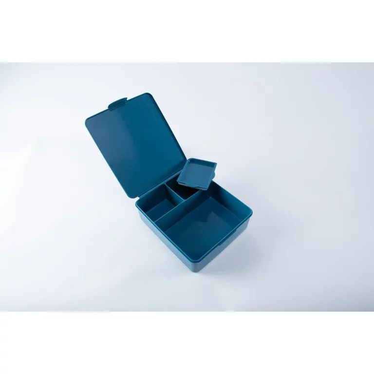 Your Zone Plastic 8" x 7" Blue Rectangular Bento Box - Dream Big Pattern | Walmart (US)